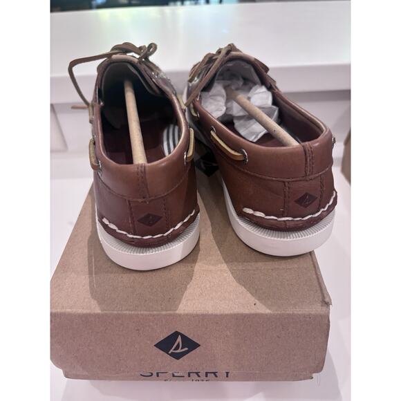 New Sperry Womens Authentic Original 2 Eye Lace Boat Shoe Loafer Tan Sz 8.5 85th - Picture 8 of 11